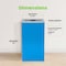 Alpine Industries Square Recycling Bin, 29 Gallons, Blue Can, Mixed Opening Lid ALP4450-KIT-BLU-M - alternate 2